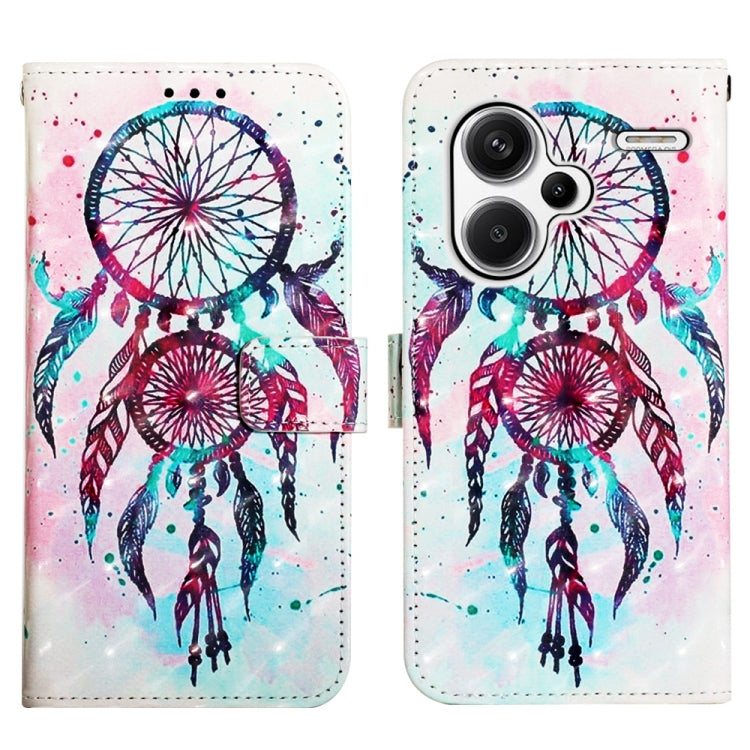 For Xiaomi Redmi Note 13 Pro+ 5G 3D Painting Horizontal Flip Leather Phone Case(Color Drop Wind Chimes) - Note 13 Pro+ Cases by buy2fix | Online Shopping UK | buy2fix