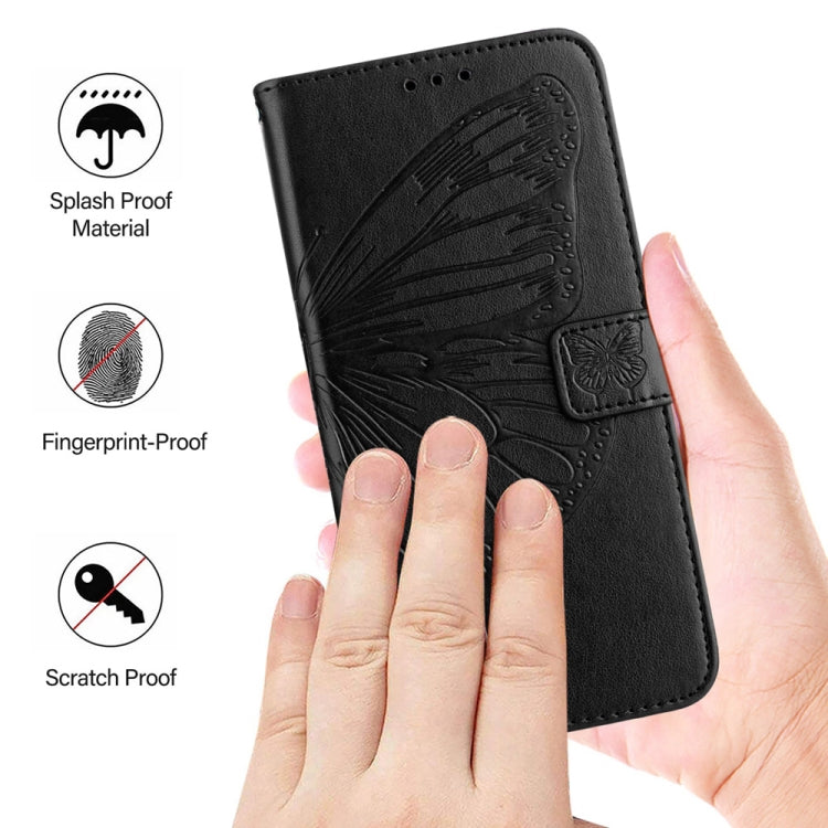 For Xiaomi 13 Ultra Embossed Butterfly Leather Phone Case(Black) - 13 Ultra Cases by buy2fix | Online Shopping UK | buy2fix