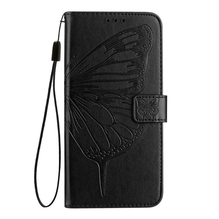 For Xiaomi Redmi K70 / K70 Pro Embossed Butterfly Leather Phone Case(Black) - K70 Cases by buy2fix | Online Shopping UK | buy2fix