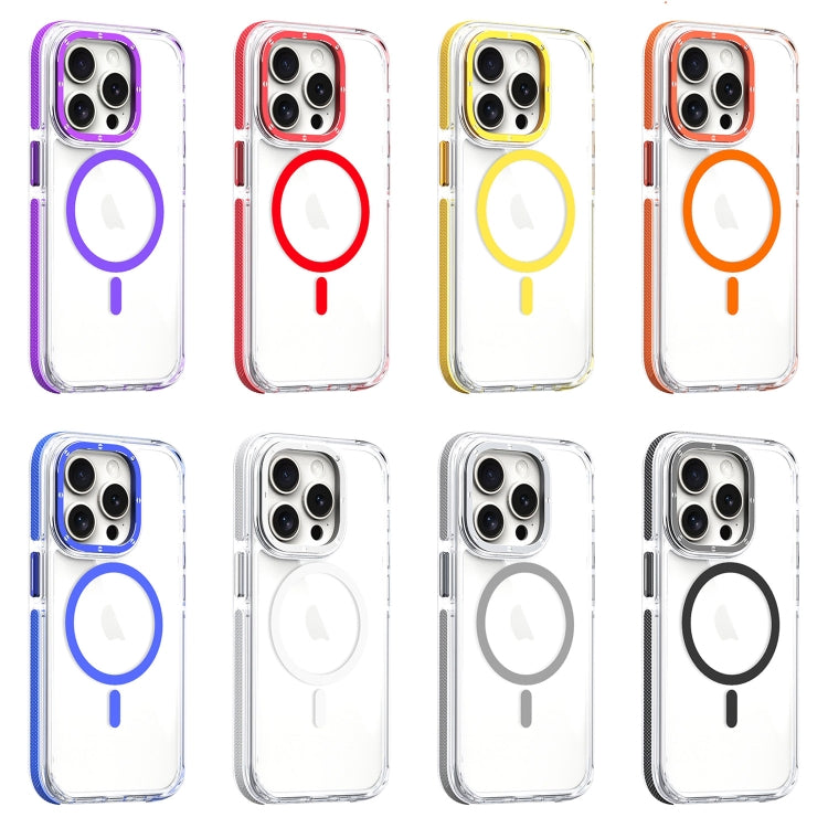 For iPhone 13 Pro Max Dual-Color Clear Acrylic Hybrid TPU MagSafe Phone Case(Grey) - iPhone 13 Pro Max Cases by buy2fix | Online Shopping UK | buy2fix