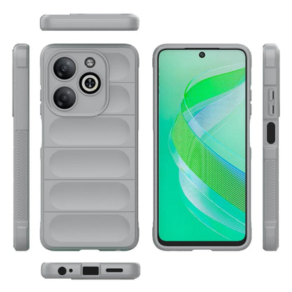 For Infinix Smart 8 Magic Shield TPU + Flannel Phone Case(Grey) - Infinix Cases by buy2fix | Online Shopping UK | buy2fix