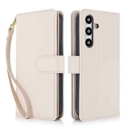 For Samsung Galaxy S24+ / S25+ 5G Multi-Card Wallet RFID Leather Phone Case(Apricot) - Galaxy S24+ 5G Cases by buy2fix | Online Shopping UK | buy2fix