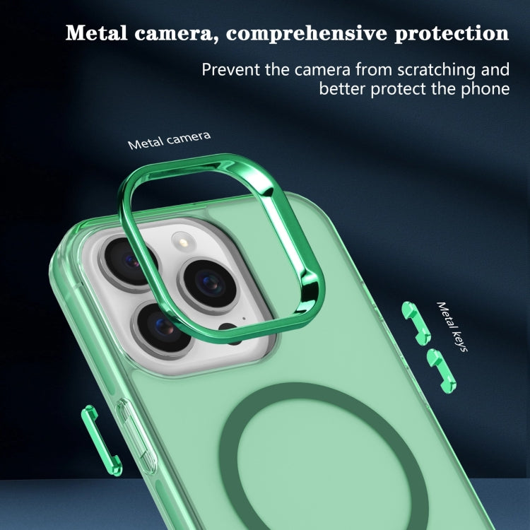 For iPhone 15 Plus Electroplated IMD Magsafe PC Hybrid TPU Phone Case(Green) - iPhone 15 Plus Cases by buy2fix | Online Shopping UK | buy2fix