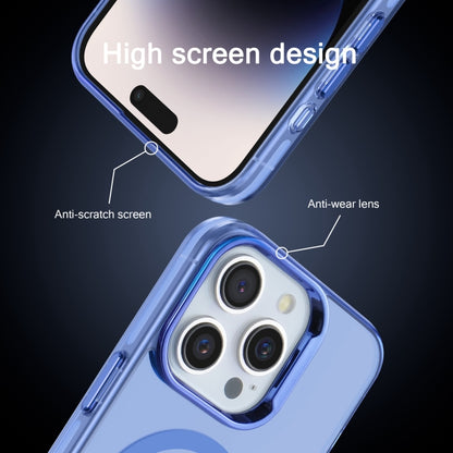 For iPhone 14 Pro Electroplated IMD Magsafe PC Hybrid TPU Phone Case(Blue) - iPhone 14 Pro Cases by buy2fix | Online Shopping UK | buy2fix