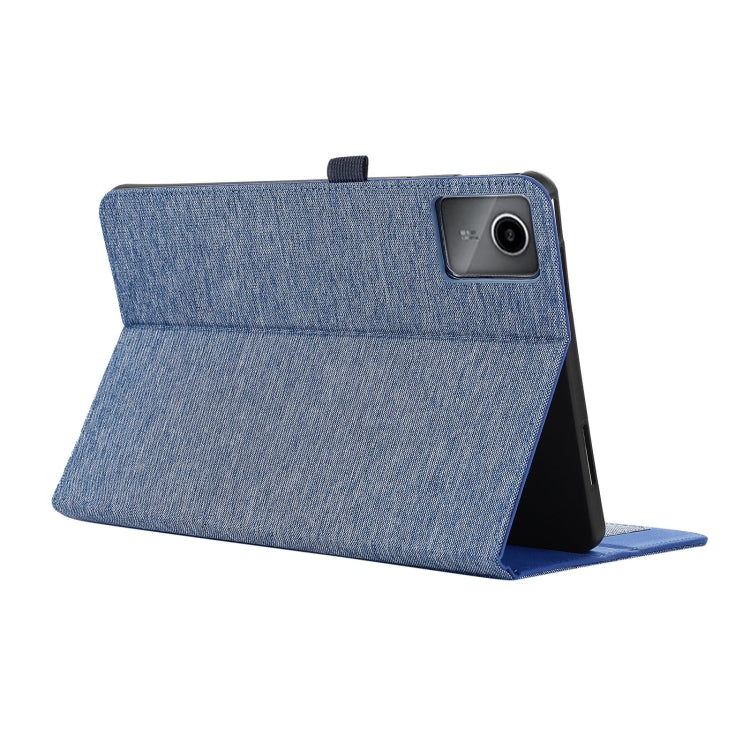 For Lenovo Tab M11 / Xiaoxin Pad 11 2024 Fabric Leather Tablet Case(Blue) - Lenovo by buy2fix | Online Shopping UK | buy2fix