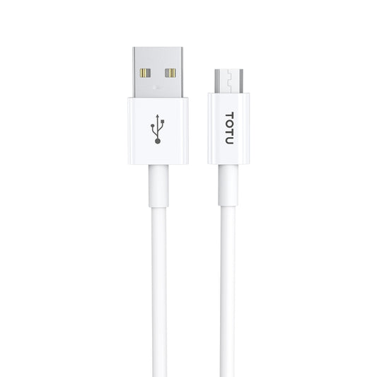 TOTU CB-1-M 12W USB to Micro USB Data Cable, Length: 1m(White) - Micro USB Cable by TOTUDESIGN | Online Shopping UK | buy2fix