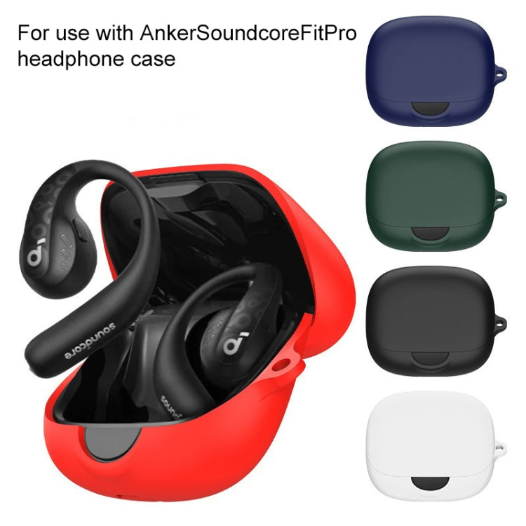 For Anker Soundcore AeroFit  Pro Wireless Earphone Silicone Protective Case(Dark Green) - Other Earphone Case by buy2fix | Online Shopping UK | buy2fix