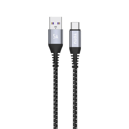 TOTU CB-5-T 25W USB to USB-C/Type-C Data Cable, Length: 1m(Grey) - USB-C & Type-C Cable by TOTUDESIGN | Online Shopping UK | buy2fix
