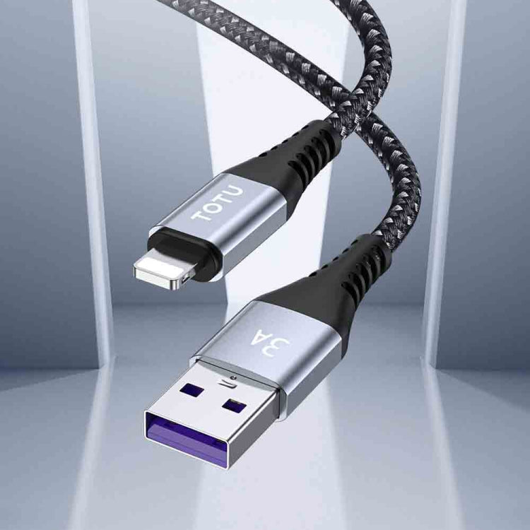TOTU CB-5-T 25W USB to USB-C/Type-C Data Cable, Length: 1m(Grey) - USB-C & Type-C Cable by TOTUDESIGN | Online Shopping UK | buy2fix