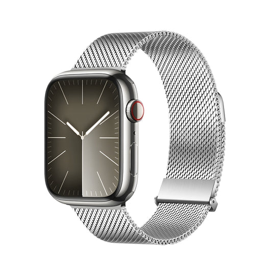 For Apple Watch SE 2022 44mm DUX DUCIS Milanese Pro Series Stainless Steel Watch Band(Silver) - Watch Bands by DUX DUCIS | Online Shopping UK | buy2fix