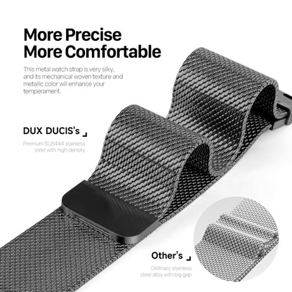 For Apple Watch Series 4 44mm DUX DUCIS Milanese Pro Series Stainless Steel Watch Band(Black) - Watch Bands by DUX DUCIS | Online Shopping UK | buy2fix