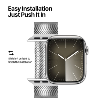 For Apple Watch Series 4 44mm DUX DUCIS Milanese Pro Series Stainless Steel Watch Band(Silver) - Watch Bands by DUX DUCIS | Online Shopping UK | buy2fix