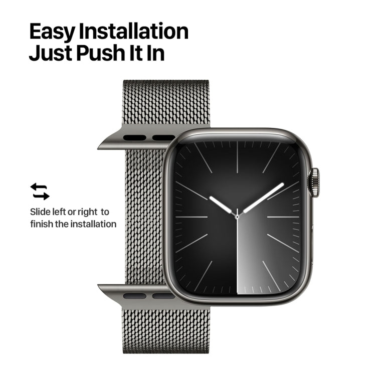 For Apple Watch Series 4 40mm DUX DUCIS Milanese Pro Series Stainless Steel Watch Band(Graphite) - Watch Bands by DUX DUCIS | Online Shopping UK | buy2fix