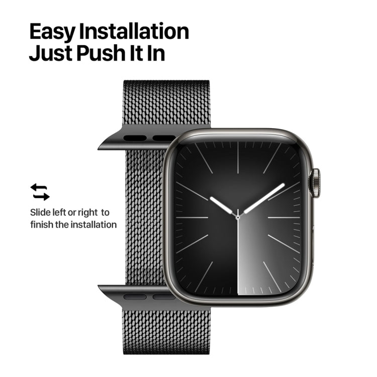 For Apple Watch Series 2 38mm DUX DUCIS Milanese Pro Series Stainless Steel Watch Band(Black) - Watch Bands by DUX DUCIS | Online Shopping UK | buy2fix