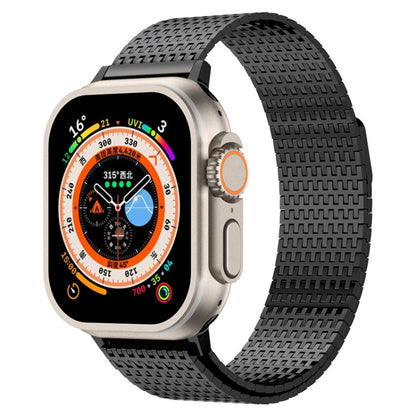 For Apple Watch Series 9 45mm Milanese Loop Magnetic Clasp Stainless Steel Watch Band(Black) - Watch Bands by buy2fix | Online Shopping UK | buy2fix