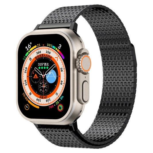 For Apple Watch Series 3 42mm Milanese Loop Magnetic Clasp Stainless Steel Watch Band(Black) - Watch Bands by buy2fix | Online Shopping UK | buy2fix