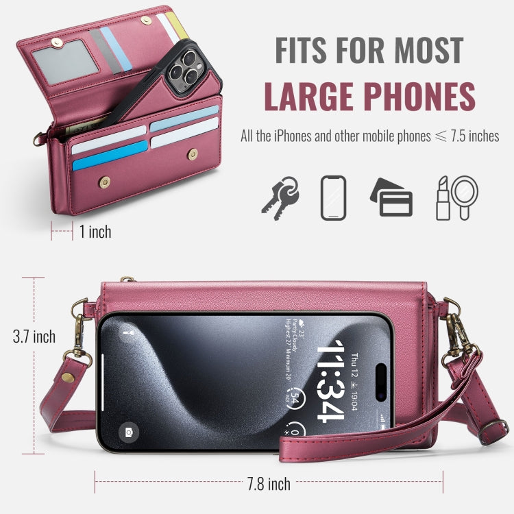 CaseMe Me30 Multi Functional Diagonal Cross Bag Phone Case(Red) -  by CaseMe | Online Shopping UK | buy2fix