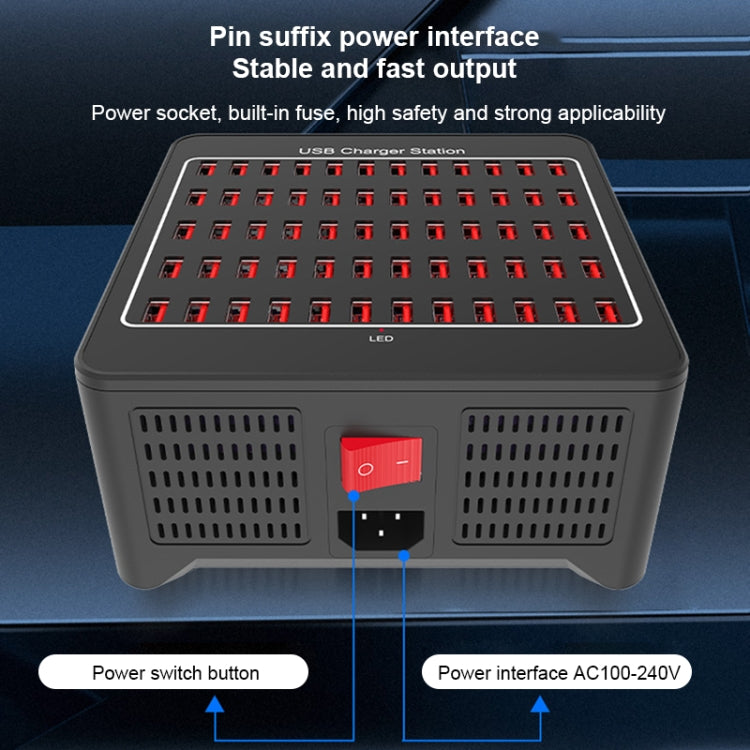 YFY-A78 300W 60 Ports USB Smart Charging Station(AU Plug) - Multifunction Charger by buy2fix | Online Shopping UK | buy2fix