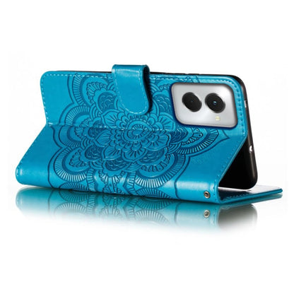 For Motorola Moto G Power 5G 2024 Sun Mandala Embossing Pattern Phone Leather Case(Blue) - Motorola Cases by buy2fix | Online Shopping UK | buy2fix