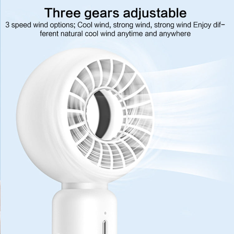 TGVIS Handheld & Invisible Stand Mini Electric Fan(White) - Electric Fans by TGVIS | Online Shopping UK | buy2fix