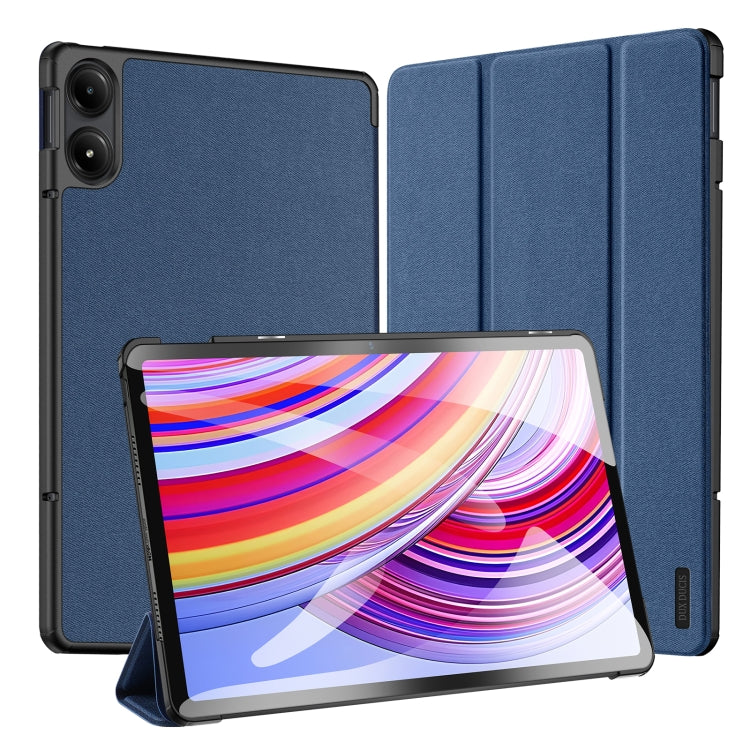 For Xiaomi Redmi Pad Pro 12.1 DUX DUCIS Domo Series Cloth Texture Magnetic Leather Tablet Case(Blue) - More Tablet Cases by DUX DUCIS | Online Shopping UK | buy2fix