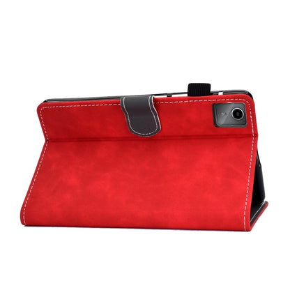 For Lenovo Tab M11 / Xiaoxin Pad 11 2024 Stitching Cowhide Texture Smart Leather Tablet Case(Red) - Lenovo by buy2fix | Online Shopping UK | buy2fix
