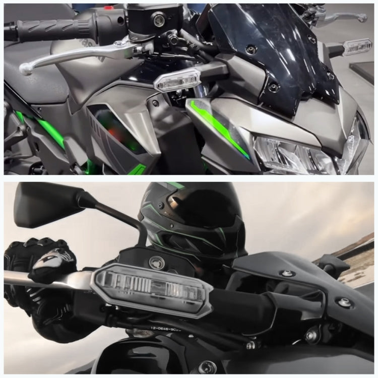 For Kawasaki Versys 650 Z1000R Motorcycles LED Turn Signal Light(Transparent) - Signal Lights by buy2fix | Online Shopping UK | buy2fix