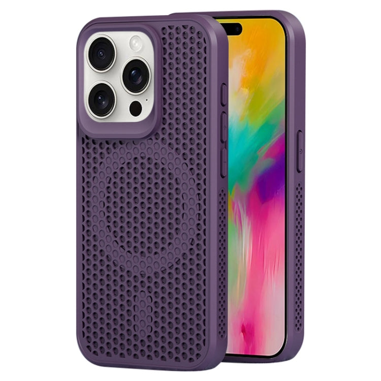 For iPhone 16 Pro Max MagSafe Magnetic Heat Dissipation Phone Case(Dark Purple) - iPhone 16 Pro Max Cases by buy2fix | Online Shopping UK | buy2fix