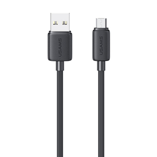 USAMS US-SJ700 USB to Micro USB 2A Striped Fast Charge Data Cable, Length:3m(Black) - Micro USB Cable by USAMS | Online Shopping UK | buy2fix