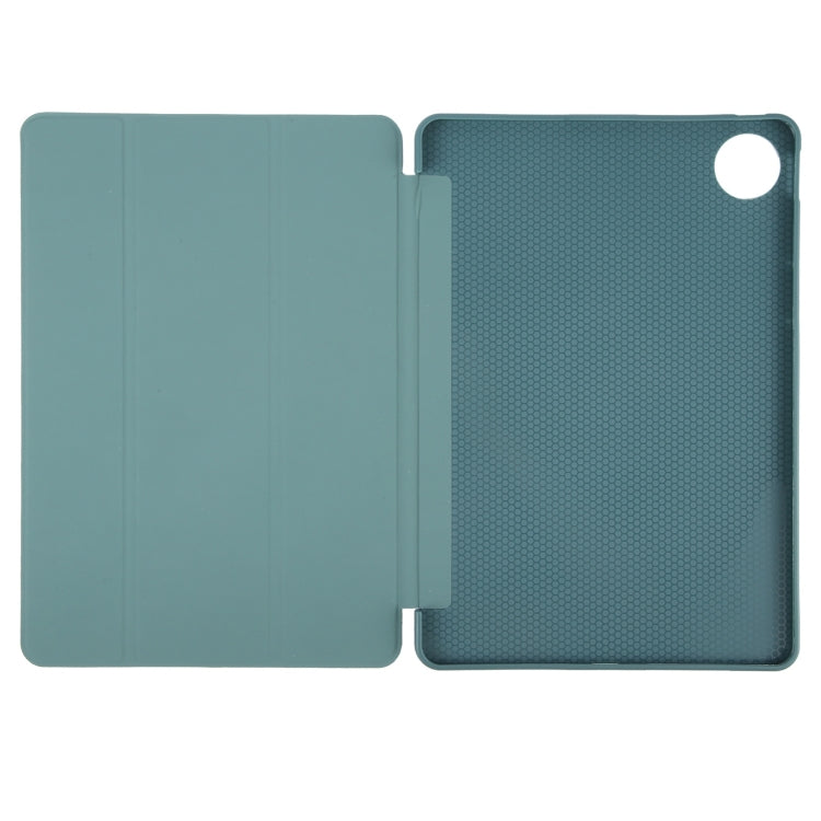 For Huawei MatePad Pro 11 2022/2024 Tri-fold Silicone Leather Tablet Case(Dark Green) - Huawei by buy2fix | Online Shopping UK | buy2fix