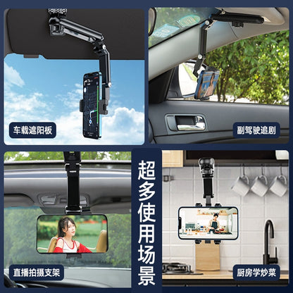 Multi functional Car Sun Visor Using Phone Holder(Black Green) - Car Holders by buy2fix | Online Shopping UK | buy2fix