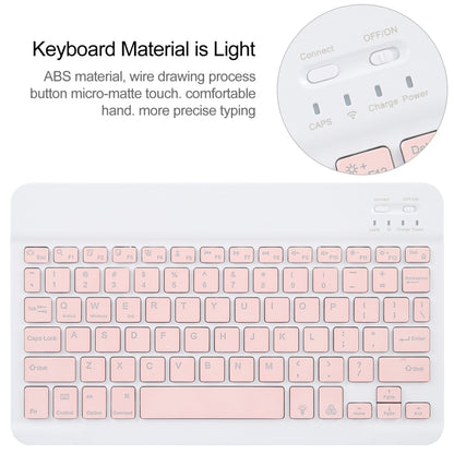 For Xiaomi Pad 6 Square Button Backlight Bluetooth Keyboard Rotatable Holder Leather Case(Rose Gold) - Others Keyboard by buy2fix | Online Shopping UK | buy2fix