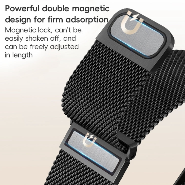 For Apple Watch Series 7 45mm ZGA Milanese Magnetic Metal Watch Band(Silver) - Watch Bands by ZGA | Online Shopping UK | buy2fix