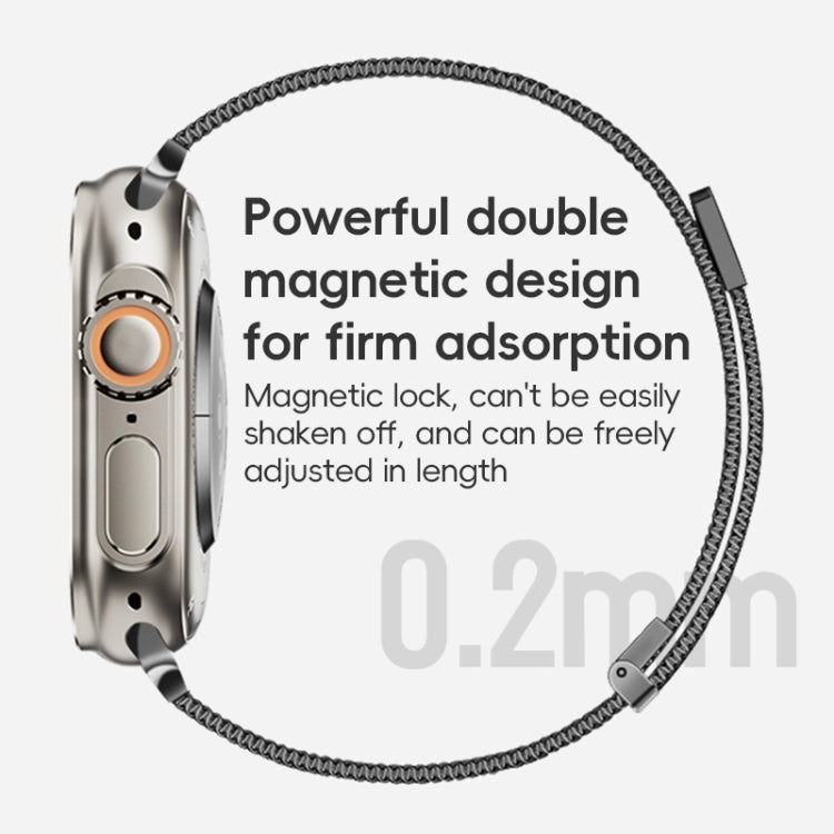 For Apple Watch Series 6 44mm ZGA Milanese Magnetic Metal Watch Band(Silver) - Watch Bands by ZGA | Online Shopping UK | buy2fix