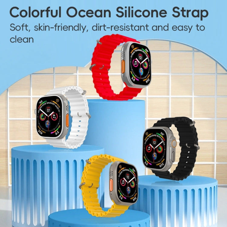 For Apple Watch Series 2 42mm ZGA Ocean Silicone Watch Band(Red) - Watch Bands by ZGA | Online Shopping UK | buy2fix