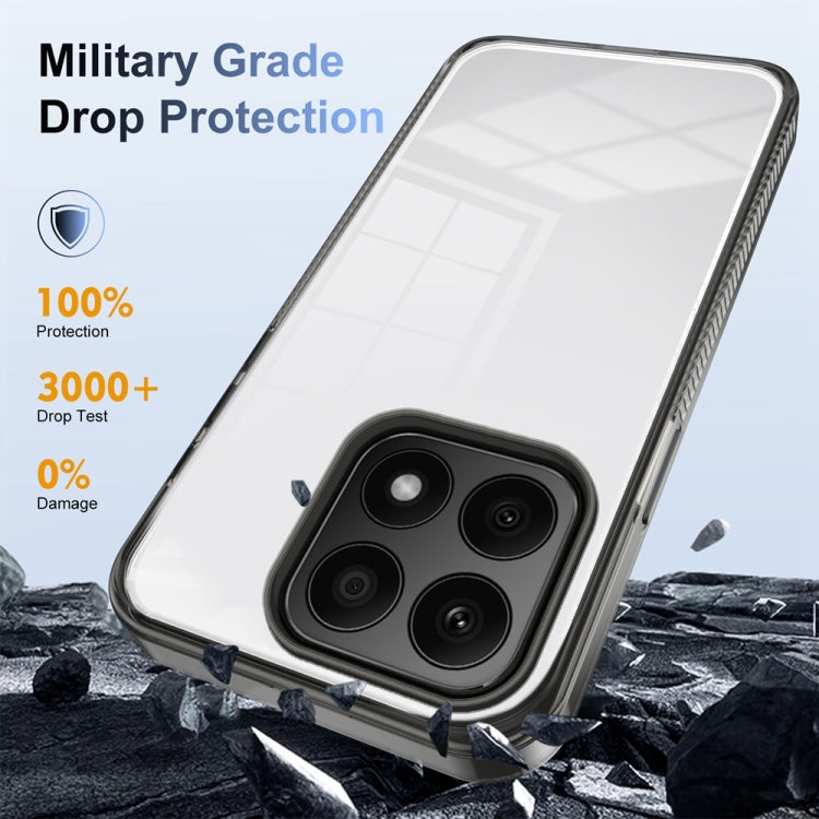 For Honor X8b 2.5mm Anti-slip Clear Acrylic Hybrid TPU Phone Case(Black) - Honor Cases by buy2fix | Online Shopping UK | buy2fix