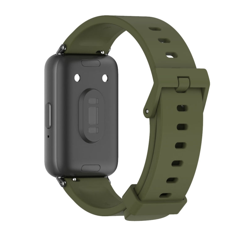 For Samsung Galaxy Fit 3 Mijobs Silicone Watch Band(Army Green+Black) - Watch Bands by MIJOBS | Online Shopping UK | buy2fix