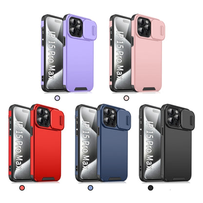 For iPhone 16 Sliding Camshield TPU + PC Phone Case(Pink) - iPhone 16 Cases by buy2fix | Online Shopping UK | buy2fix