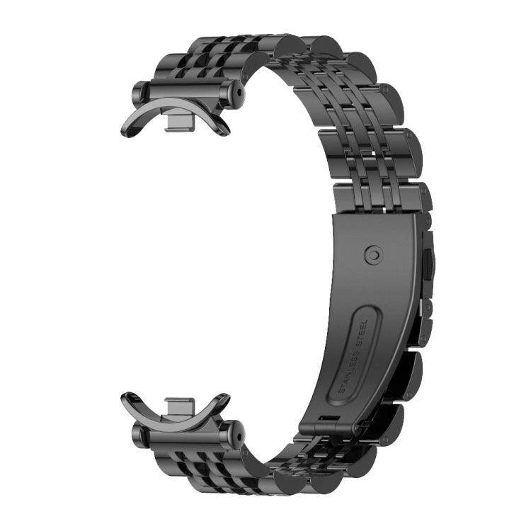 For Xiaomi Mi Band 8 Mijobs GT4 Seven Beads Metal Watch Band(Black) - Watch Bands by MIJOBS | Online Shopping UK | buy2fix