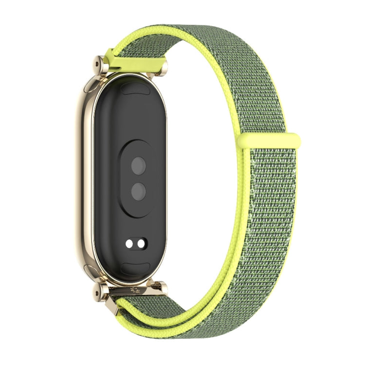 For Xiaomi Mi Band 8 / 9 / 9 NFC Mijobs GT4 Breathable Nylon Loop Watch Band(Bright Yellow Light Gold) - Watch Bands by MIJOBS | Online Shopping UK | buy2fix