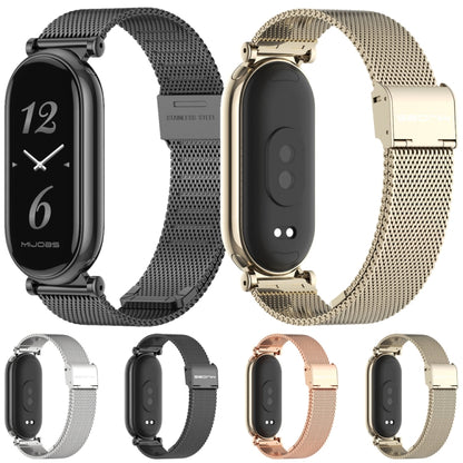 For Xiaomi Mi Band 8 / 9 / 9 NFC Mijobs GT4 Milan Buckle Metal Watch Band(Light Gold) - Watch Bands by MIJOBS | Online Shopping UK | buy2fix