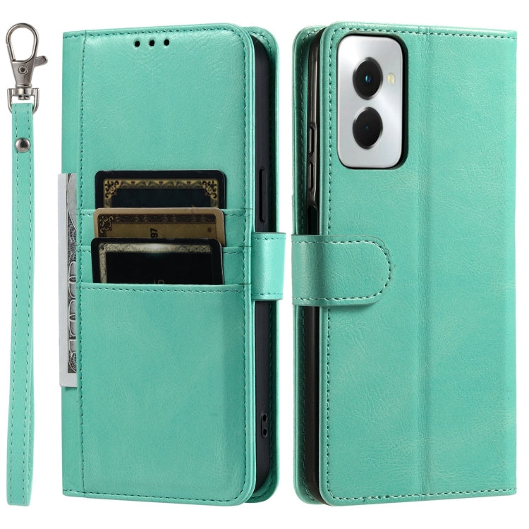 For Motorola Moto G Power 2024 Simple 6-Card Wallet Leather Phone Case(Green) - Motorola Cases by buy2fix | Online Shopping UK | buy2fix