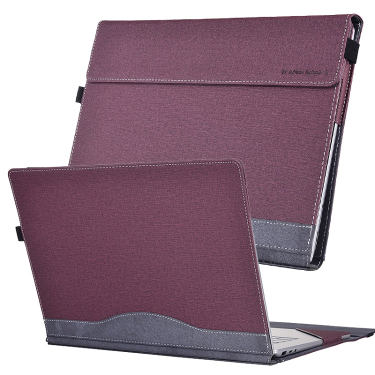 For Lenovo ThinkPad X1 Carbon 14 Gen 6 Cloth Texture Laptop Leather Protective Case(Wine Red) - Other by buy2fix | Online Shopping UK | buy2fix