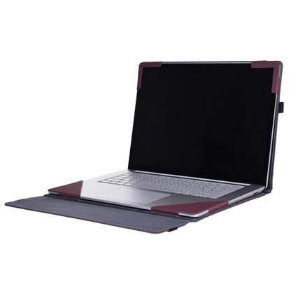 For Lenovo ThinkPad X1 Carbon Gen 8 Cloth Texture Laptop Leather Protective Case(Wine Red) - Other by buy2fix | Online Shopping UK | buy2fix