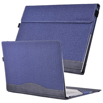 For Lenovo ThinkPad X1 Yoga Gen 6 Cloth Texture Laptop Leather Protective Case(Deep Blue) - Other by buy2fix | Online Shopping UK | buy2fix