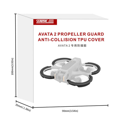 For DJI AVATA 2 STARTRC Propeller TPU Protective Guard Anti-collision Ring Cover(Black) -  by STARTRC | Online Shopping UK | buy2fix