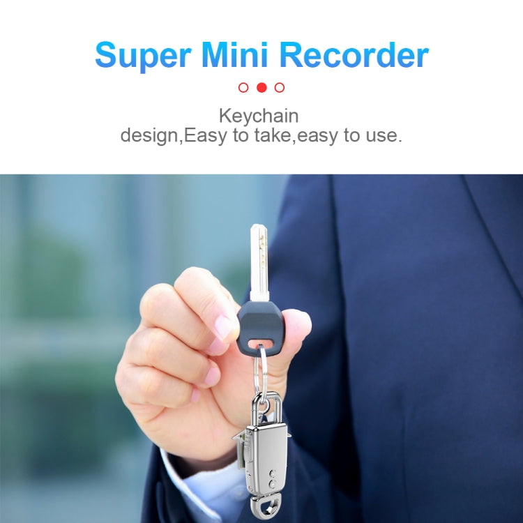 JNN S20 Zinc Alloy Keychain Voice Recorder, Memory:32GB(Silver) - Other Style by JNN | Online Shopping UK | buy2fix