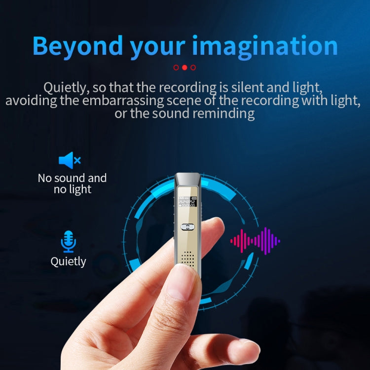 JNN Q7 Mini Portable Voice Recorder with OLED Screen, Memory:8GB(Grey+Gold) - Recording Pen by JNN | Online Shopping UK | buy2fix