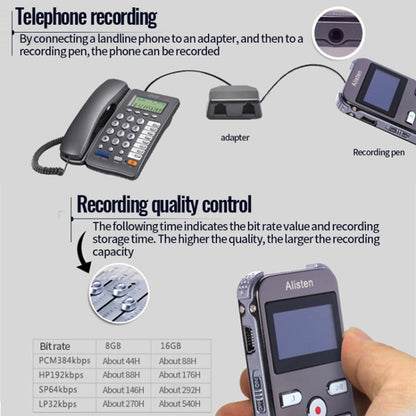 JNN X26 Mini Portable Voice Recorder with OLED Screen, Memory:8GB(Metal Gray) - Recording Pen by JNN | Online Shopping UK | buy2fix