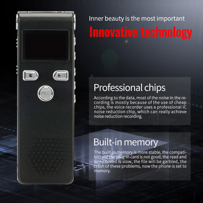 JNN X18 Mini Smart HD Noise Cancelling Voice Recorder, Memory:32GB(Black) - Recording Pen by JNN | Online Shopping UK | buy2fix